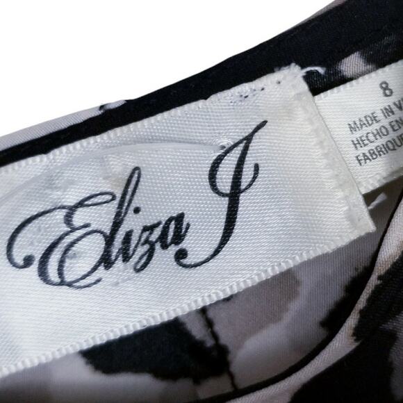 Eliza J. Cheetah Leopard Print Ruffle Cuff/Hem Mini Shift Dress - Size 8 - Picture 12 of 15